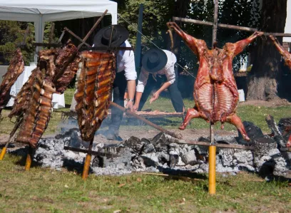 Dia de campo e almoço em uma Linda Estância